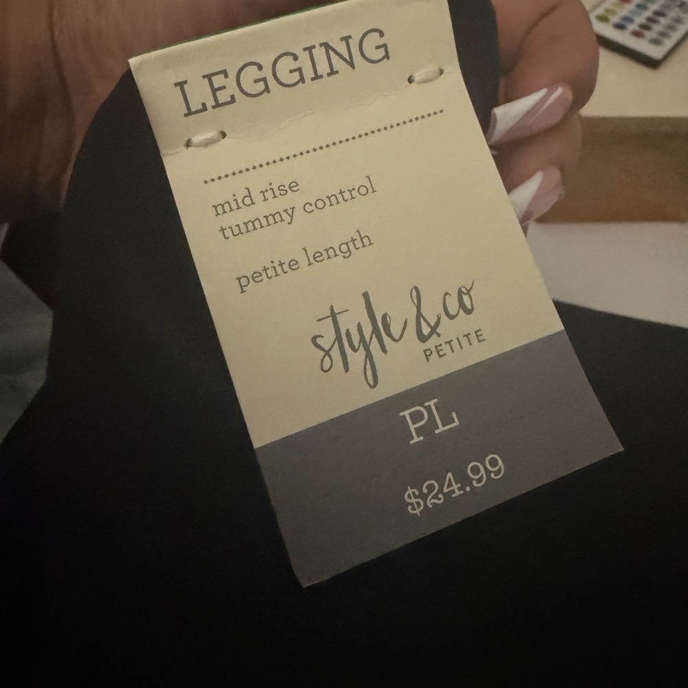 Petite Style & Co. Tummy Control Leggings - Picture 2 of 4